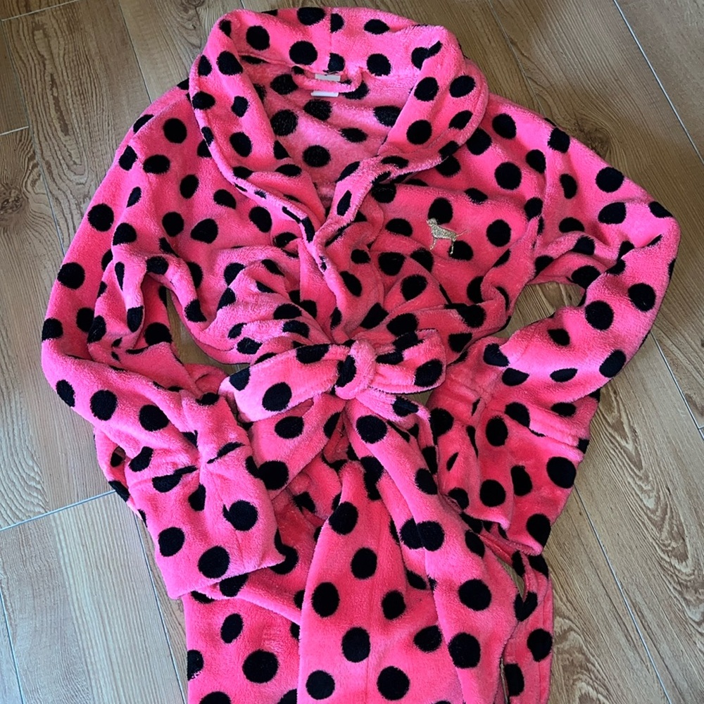 Victoria's Secret PINK Polka Dot Robe Xsmall